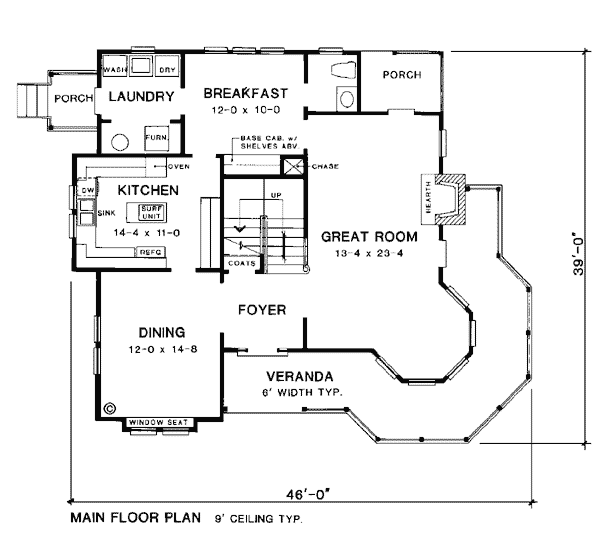 Farmhouse Victorian Level One of Plan 90472