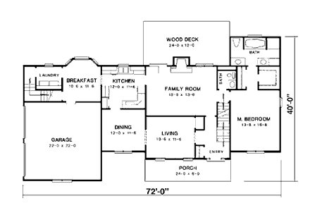 House Plan 90474 First Level Plan