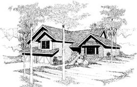 Contemporary Elevation of Plan 90520