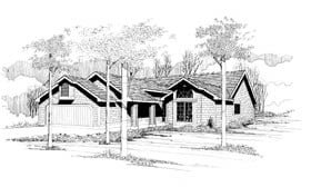 Contemporary Elevation of Plan 90523