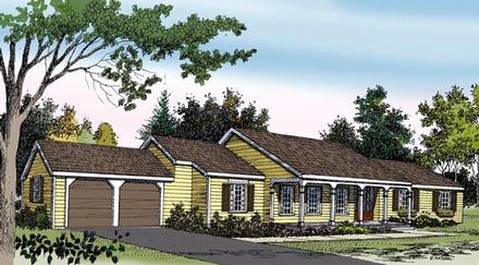 Ranch Elevation of Plan 90601