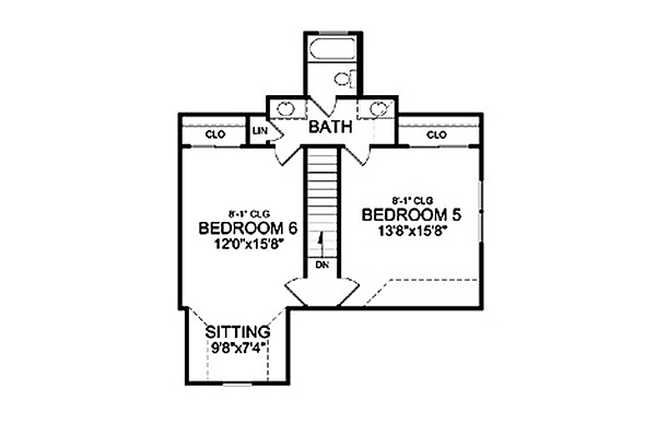 Country Craftsman Ranch Level Two of Plan 90607