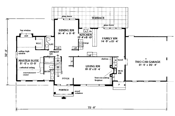 Country Traditional Level One of Plan 90624