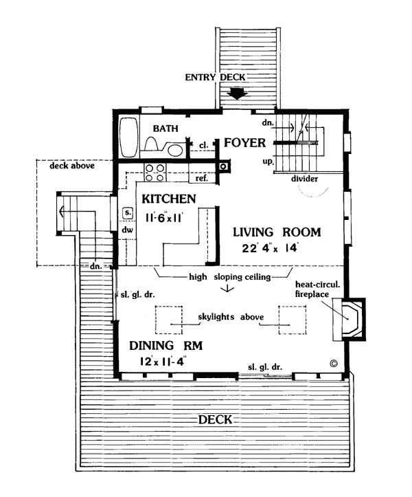 Cabin Level One of Plan 90633