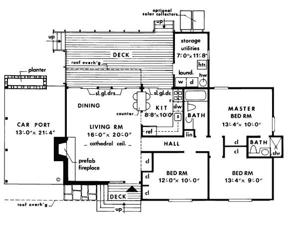 Coastal Contemporary One-Story Level One of Plan 90638
