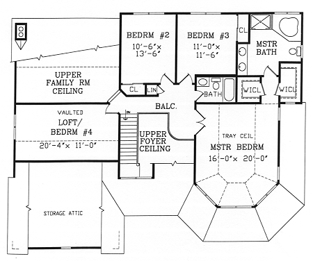 Country Farmhouse Victorian Level Two of Plan 90647