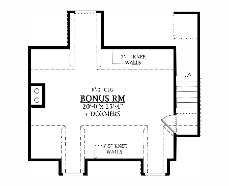 Country Farmhouse Ranch Southern Level Two of Plan 90655