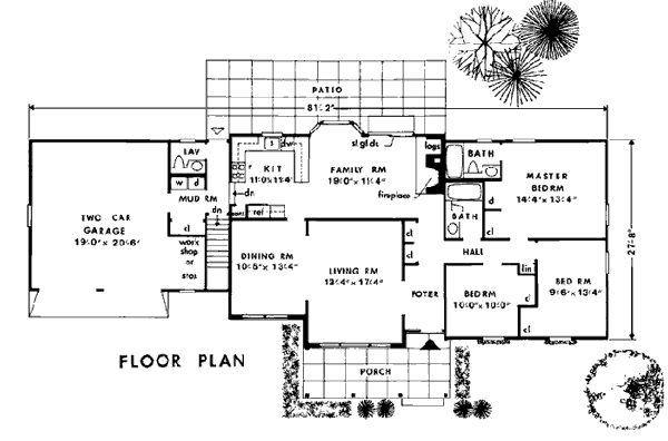 House Plan 90684 Level One