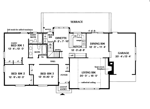 Ranch Level One of Plan 90692