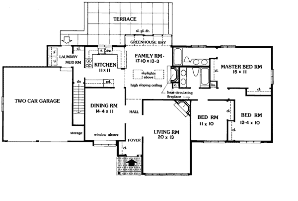 Contemporary One-Story Level One of Plan 90697