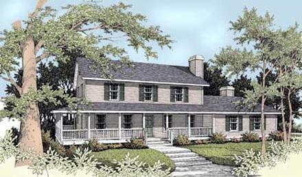 Country Farmhouse Elevation of Plan 90709
