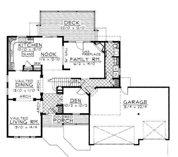 Country Traditional Level One of Plan 90711