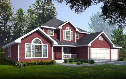 Country Traditional Elevation of Plan 90711