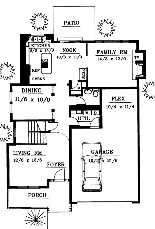 Narrow Lot Traditional Level One of Plan 90717