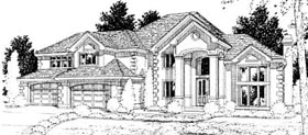European , Mediterranean House Plan 90718 with 4 Beds, 4 Baths, 4 Car Garage Elevation European , Mediterranean House Plan 90718 with 4 Beds, 4 Baths, 4 Car Garage Elevation