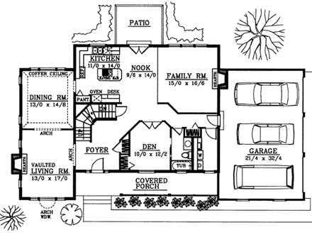 House Plan 90719 First Level Plan