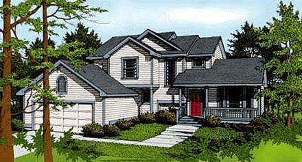 Country Traditional Elevation of Plan 90721