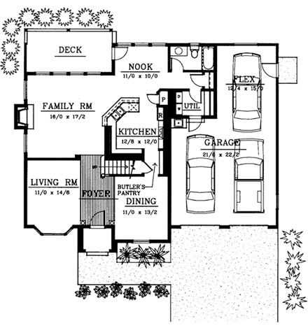 House Plan 90722 First Level Plan