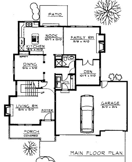 House Plan 90738 First Level Plan