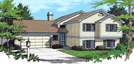 Colonial Traditional Elevation of Plan 90740