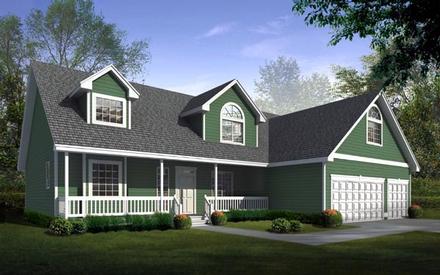 Country Farmhouse Elevation of Plan 90742