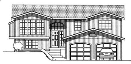 One-Story Traditional Elevation of Plan 90745