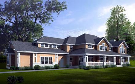 Country Craftsman Elevation of Plan 90746