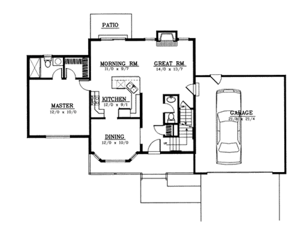 House Plan 90747 First Level Plan