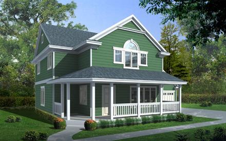 Country Farmhouse Elevation of Plan 90752