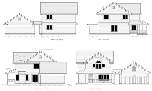 Country Farmhouse Rear Elevation of Plan 90752