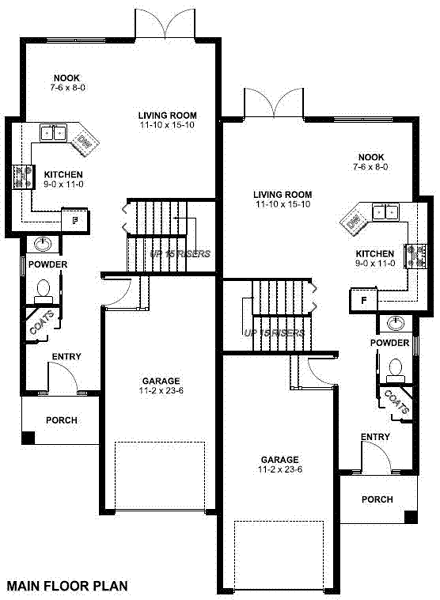 Multi-Family Plan 90811 First Level Plan