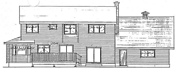 Country Rear Elevation of Plan 90816