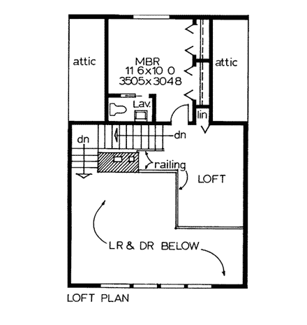 House Plan 90822 Second Level Plan