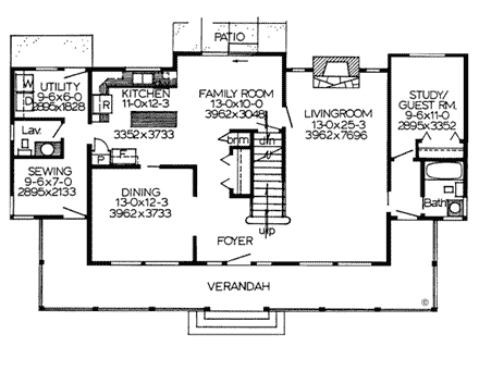 House Plan 90826 First Level Plan