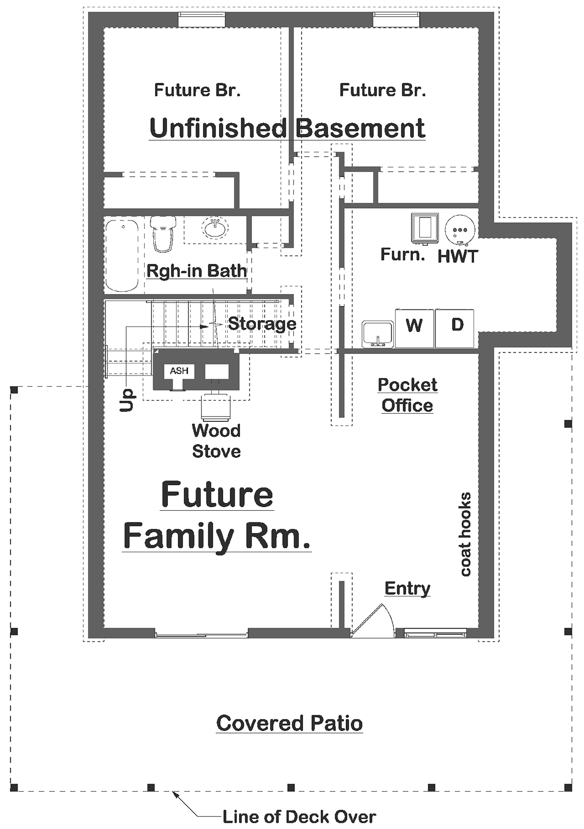 Contemporary Lower Level of Plan 90844