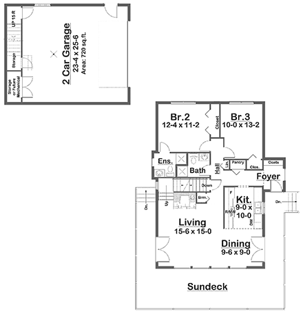 House Plan 90844 First Level Plan