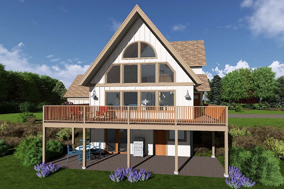 Contemporary Plan with 1426 Sq. Ft., 3 Bedrooms, 3 Bathrooms Elevation