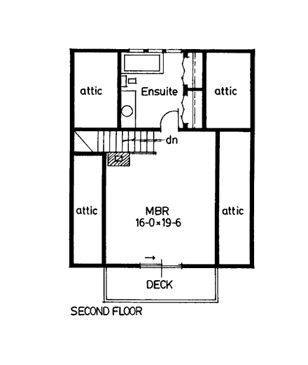 House Plan 90847 Second Level Plan