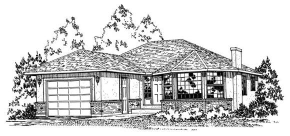 House Plan 90851 Elevation