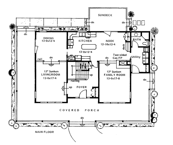 Country Farmhouse Level One of Plan 90860
