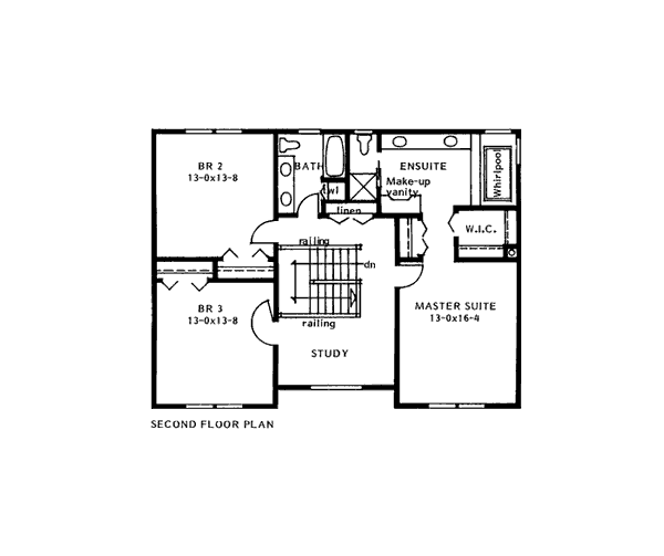 Country Farmhouse Level Two of Plan 90860