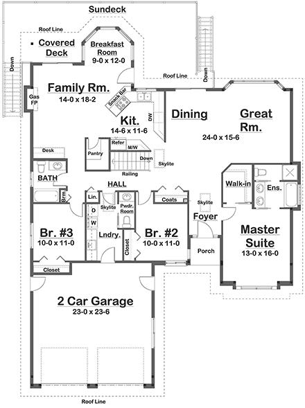 House Plan 90867 First Level Plan