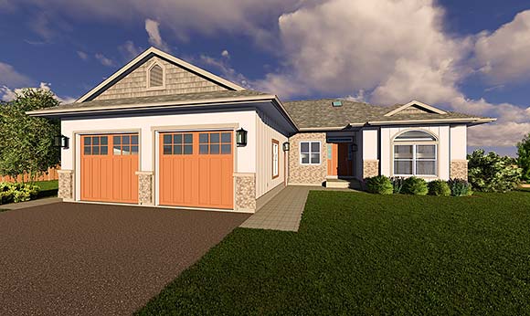 House Plan 90867 Elevation