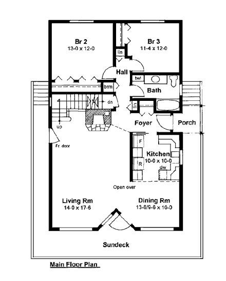 House Plan 90870 First Level Plan