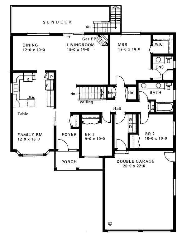 Ranch Level One of Plan 90872