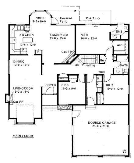 House Plan 90874 First Level Plan