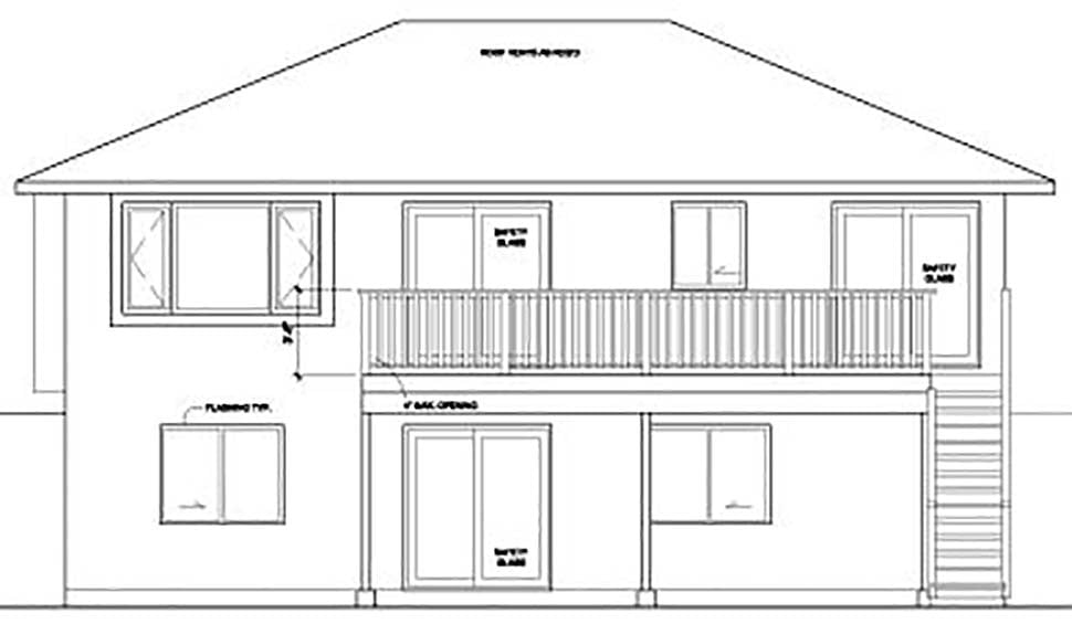 Traditional Plan with 1176 Sq. Ft., 2 Bedrooms, 2 Bathrooms, 2 Car Garage Picture 7