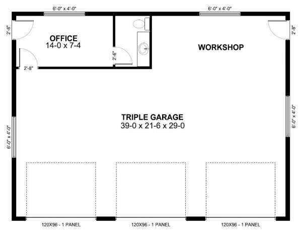 Garage Plan 90882 at FamilyHomePlans.com - 600 x 465 gif 19kB