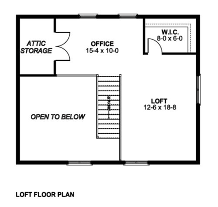 House Plan 90889 Second Level Plan