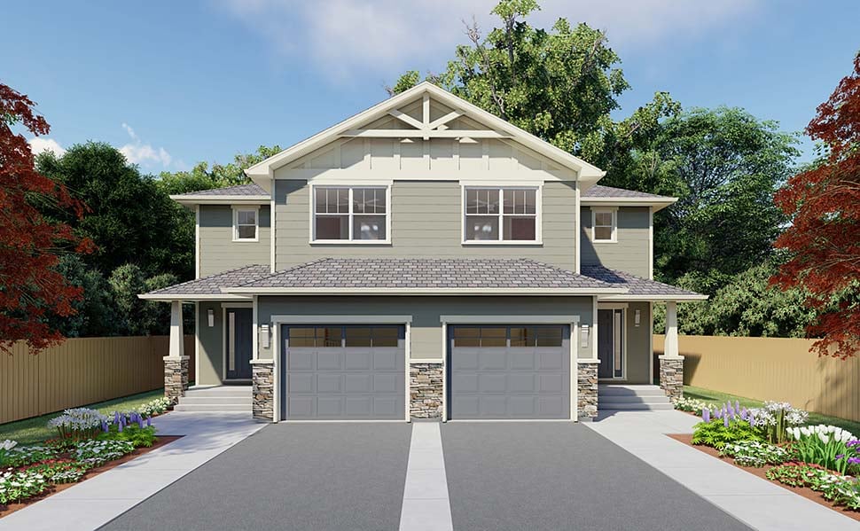 Craftsman Plan with 3406 Sq. Ft., 6 Bedrooms, 6 Bathrooms, 2 Car Garage Picture 5